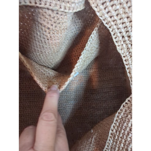 Helen Kaminski Raffia And Leather Tote 22"x 11" - Picture 5 of 6